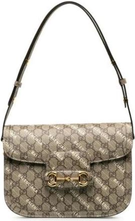 Gucci Pre-owned Plastic gucci-bags - Dames - Vintage Schoudertas - Beige - ONE Size - Leer - Vintage