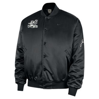 Nike Mens Nike Sportswear Jackie Robinson Satin Jacket in Black | JA0367-010