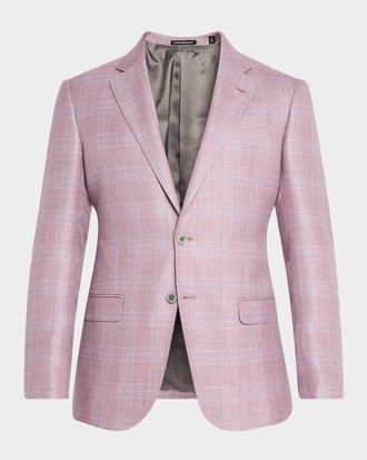 Emporio Armani Men & apos;s Textured Plaid Sport Coat
