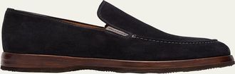 Bontoni Mens Passeggio Suede & Leather Welt Loafers