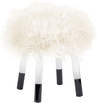 Kayoom Sitzhocker »Fellhocker Laika 110, stilvoller Hocker mit Kunstfell, runde Form« 1 Stk. tlg. bequem, elegant, modern, runde Form, runde Form