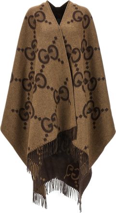 Gucci Jumbo Gg Mantelle Marrone-Donna