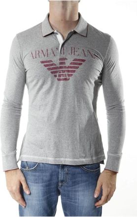 Armani Jeans Grijze Z6M76Angrigio Stijlvol Product - Heren - Polos - Grijs - S - Tops