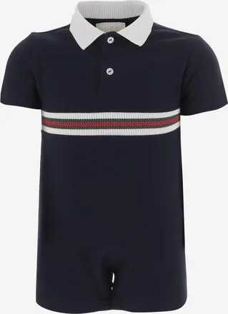 Gucci Boys Cotton Romper Navy Tracksuit Sets