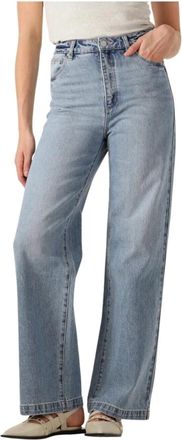 Abrand High Wide Liv Straight Leg Jeans - Dames - Loose Fit Jeans - Blauw - W30 - Jeans