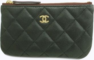 Chanel Black Grained Calfskin Coin Purse/Coin Case (Pre-Owned)