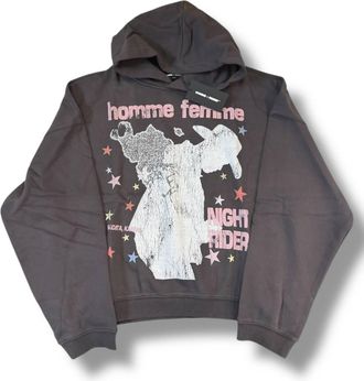 Homme + Femme Mens Night Rider Hoodie In Black