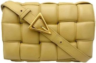 Bottega Veneta Pre-owned Leather Shoulder Bag - Dames - Vintage Schoudertas - Geel - ONE Size - Leer - Vintage
