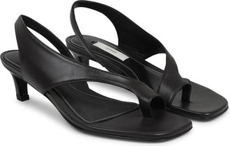 Toteme Sheep Leather Heeled Sandal - Black