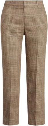 Polo Ralph Lauren Chevron 7/8 Wollen en Zijden Broek - Dames - Vrijetijds broeken - Bruin - S - Wol - Broeken