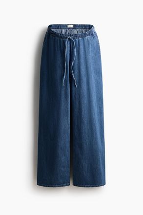 H&M MAMA Denimhose mit Kordelzug - Denimblau