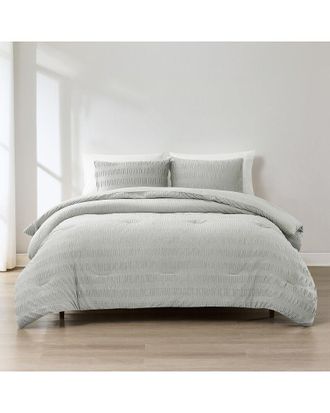 Lush Décor Azalea Ruched Velvet Stripe Comforter Set