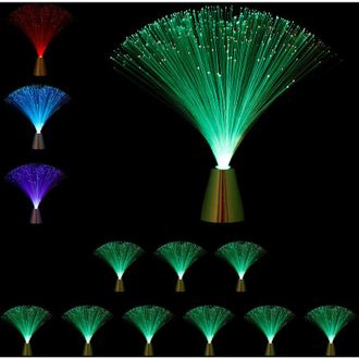 Relaxdays Relaxdays - 10x Fibreglass Lamp with Colour Change, led Retro Lamp, Mood Light, Table & Bedside Lamp, 33 cm, Colourful