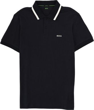 HUGO BOSS Dark Blue Logo Shirt Collar Polo