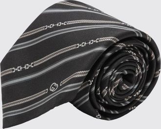 Gucci Cravatta in seta con motivo regimental e monogramma GG jacquard