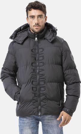 Cipo & Baxx Steppjacke CIPO & BAXX, Herren, Gr. XXL, schwarz, Web, Obermaterial: 100% Polyester, unifarben, Po-bedeckend, 1-Knopf-Manschette, Jacken Steppjacke