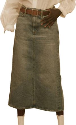 The Great. Womens The Column Skirt In Monterey Wash