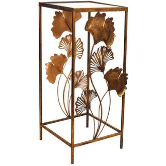 Wanderlust Deco Wanderlust Deco - Mesa Esquinera De Metal Dorada 35x33x76