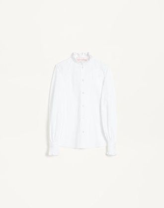 Valentino Camicia In Cotton Popeline Donna BIANCO 48