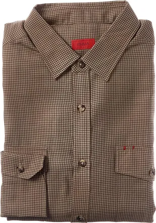 Isaia Mix Wool Sport Shirt