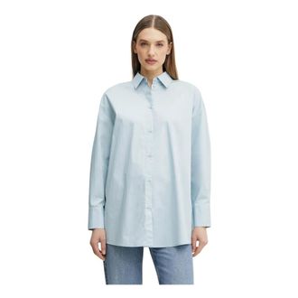 A|X Armani Exchange Dames, Blouses & Shirts, Blauw, Maat: XS Katoen