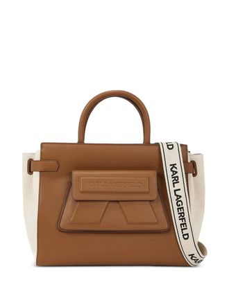 Karl Lagerfeld K/Ikonik tote bag - women - Cotton/Calf Leather - OS - Brown