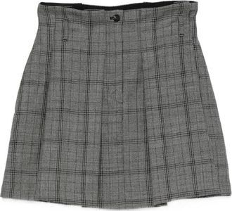 Tela Check-pattern Pleated Mini Skirt