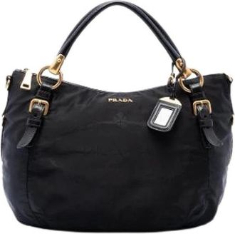 Prada Pre-owned Nylon Satchel - Dames - Vintage Handtas - Zwart - ONE Size - Nylon - Vintage