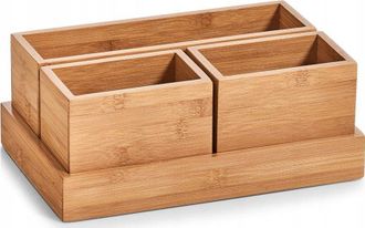 ZELLER PRESENT Zeller Organizador Multifuncional De Bamb&uacute; Natural