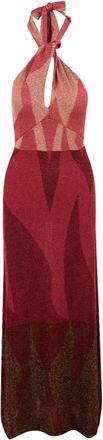 Akep Lurex Mouwloze Lange Jurk - Dames - Avondkleed - Veelkleurig - M - Kleedjes