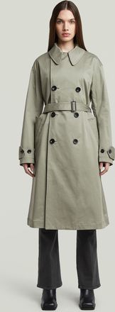 G-Star Womens G-Star RAW High Trench - Green Cotton - Size X-Large