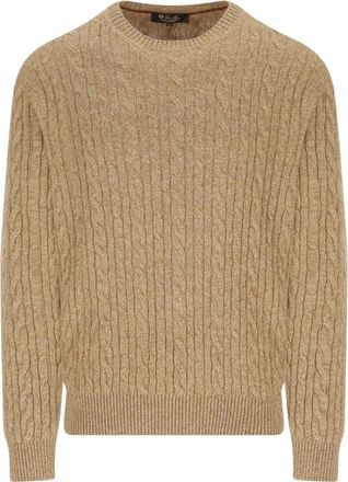 Loro Piana cable-knit crew-neck sweater - Neutrals