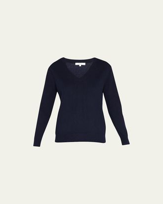 Vince Weekend V-Neck Cashmere Pullover Sweater
