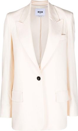 ジャケット Msgm Black Stretch Polyester Blend Blazer MSGM Black Stretch Polyester Blend Blazer