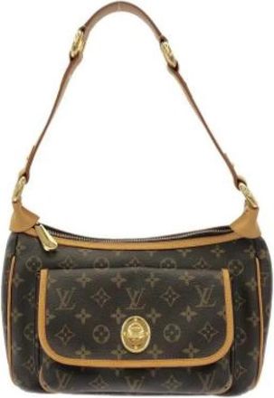Louis Vuitton Pre-owned Monogram Canvas Shoulder Bag - Dames - Vintage Schoudertas - Bruin - ONE Size - Vintage