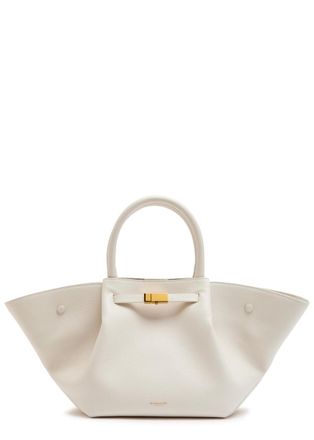 DeMellier The New York Midi Grained Leather Tote - White - One Size