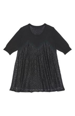 Sandro Pavel Mixed Media Sweater Dress in Noir at Nordstrom Rack, Size 1 (Fits Like 2-4 Us)