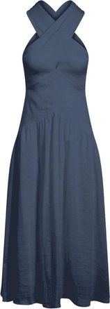 Merlette Abito midi Zadie con spalline incrociate - Blu