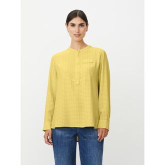 Masai Drystan Long Sleeve Crew Neck Blouse in Muted Lime at Nordstrom, Size Xx-Large