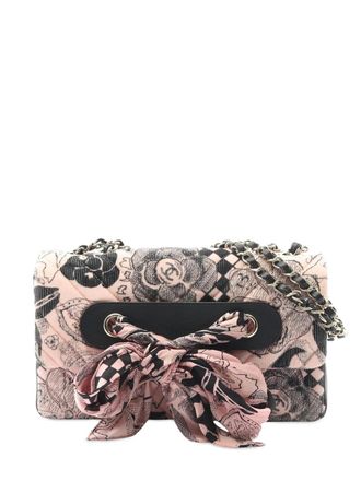 Chanel 2018-2019 Camellia Scarf Ribbon shoulder bag - Roze