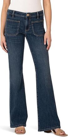 Kut from the Kloth Ana Flare With Patch Pockets Reg Hem Womens Jeans Deductive : 16 33, Cotton/Denim/Lyocell