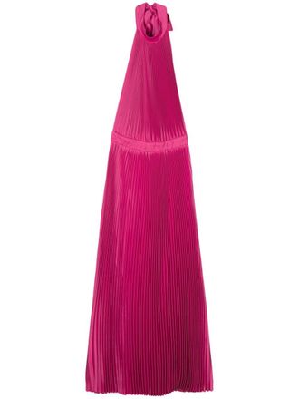 L’Idée open-back pleated maxi dress - Pink