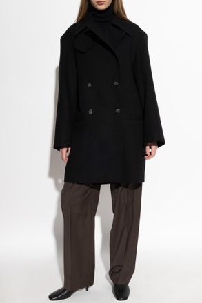 Toteme Wool Coat, Womens, Black