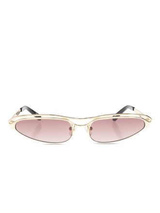 The Attico cat-eye sunglasses - unisex - stainless steel - One Size - Gold