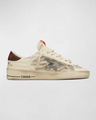 Golden Goose Mens Stardan Leather Low-Top Sneakers