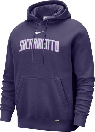 Nike Sacramento Kings City Edition Nike Mens Basketball Club Pull-Over Hoodie in Purple | HQ8877-535