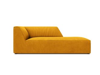 MICADONI Chaise longue de angulo derecho de pana amarillo