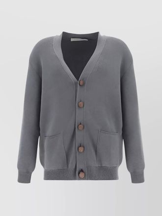 Golden Goose ribbed-knit v-neck cotton cardigan