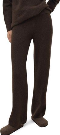 Mango Knit Pants in Chocolate at Nordstrom, Size Medium