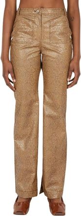 Rejina Pyo Broeken - Dames - Straight fit broeken - Bruin - XS - Broeken